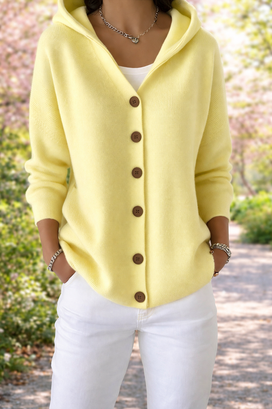 Cardigan in cotone donna chiusura con bottoni